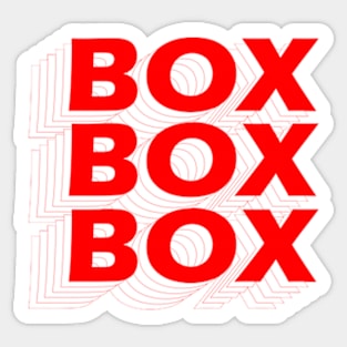 Box Box Box Sticker